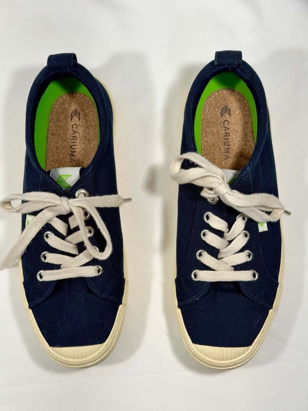 Cariuma OCA Low Navy Blue Canvas Sneakers Unisex Women's 7.5 Men's 6